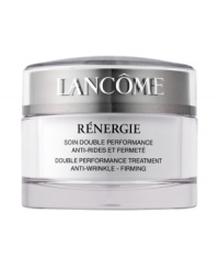 Rediscover your skin's youthful strength, firmness and resilience. Thanks to a unique firming and anti-wrinkle effect that fortifies skin-making the skin plumper and smoother-this double performance treatment is proven to dramatically decrease the appearance of fine lines and wrinkles. The Result: Leaves your skin feeling lifted, firmer; smooth and supple.
