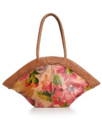 A neutral color floral pattern graces this Patricia Nash tote for a casual yet elegant appeal. A burnished edge finish and deep embossed floret add the perfect touches to this charming style. A neutral color floral pattern graces this Patricia Nash tote for a casual yet elegant appeal. A burnished edge finish and deep embossed floret add the perfect touches to this charming style.