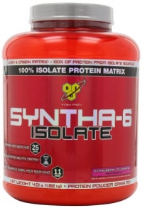 BSN Syntha-6 Isolate, Strawberry Milkshake, 4 Pound BSN Syntha-6 Isolate, Strawberry Milkshake, 4 Pound