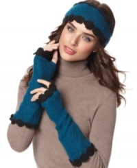 Vintage inspiration lends elegant charm to these romantically long fingerless gloves by Collection XIIX. Vintage inspiration lends elegant charm to these romantically long fingerless gloves by Collection XIIX.