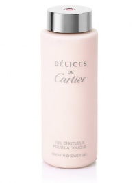 A symbol of utmost femininity, this playful scent shines with timeless luminosity. Shower Gel cleanses skin and leaves it lightly scented with the distinctive fruity floral notes of Délices de Cartier. 6.75 oz. A symbol of utmost femininity, this playful scent shines with timeless luminosity. Shower Gel cleanses skin and leaves it lightly scented with the distinctive fruity floral notes of Délices de Cartier. 6.75 oz.