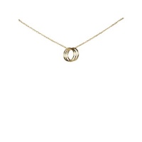 Dogeared Triple Karma Ring Gold Dipped Necklace - 18 Inch Dogeared Triple Karma Ring Gold Dipped Necklace - 18 Inch