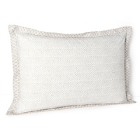 Inspired by old Indian latticework screens, this bedding collection from JR by John Robshaw features a soothing pattern of tiny dots in a soft, natural clay with hand-stitched trim. Inspired by old Indian latticework screens, this bedding collection from JR by John Robshaw features a soothing pattern of tiny dots in a soft, natural clay with hand-stitched trim.