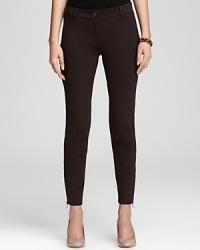 Try out this season's equestrian trend in slim Eileen Fisher riding pants--extra chic slipped into leather boots. Try out this season's equestrian trend in slim Eileen Fisher riding pants--extra chic slipped into leather boots.