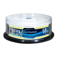 Optical Quantum OQBDRDL06LT-25 6X 50 GB BD-R DL Blu-Ray Double Layer Recordable Logo Top 25-Disc Spindle Optical Quantum OQBDRDL06LT-25 6X 50 GB BD-R DL Blu-Ray Double Layer Recordable Logo Top 25-Disc Spindle