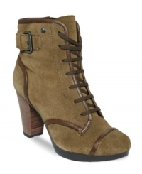 Careful details and contrasting textures add style to the Addyson booties by Giani Bernini. Careful details and contrasting textures add style to the Addyson booties by Giani Bernini.