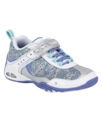 On the run! No matter how fast she runs you'll be able to keep an eye on her with these light-up shoes from Stride Rite. On the run! No matter how fast she runs you'll be able to keep an eye on her with these light-up shoes from Stride Rite.