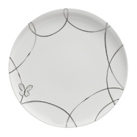 Designed with a modern bride in mind, the Lismore Butterfly dinnerware collection features a contemporary coupe shape accented with a soft iridescent lavender butterfly motif. Designed with a modern bride in mind, the Lismore Butterfly dinnerware collection features a contemporary coupe shape accented with a soft iridescent lavender butterfly motif.