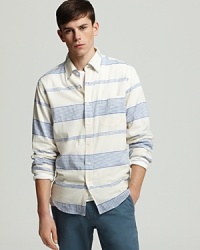 Shades of Grey by Micah Cohen Standard Stripe Sport Shirt - Slim Fit Shades of Grey by Micah Cohen Standard Stripe Sport Shirt - Slim Fit