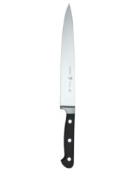 Henckels International Premier Classic knives have high-carbon, stainless steel blades for perfect balance and long life. This slicing and carving knife has a triple-riveted ironwood handle and a balanced, fully visible tang. An ideal knife to add to your fine cutlery collection. Henckels International Premier Classic knives have high-carbon, stainless steel blades for perfect balance and long life. This slicing and carving knife has a triple-riveted ironwood handle and a balanced, fully visible tang. An ideal knife to add to your fine cutlery collection.