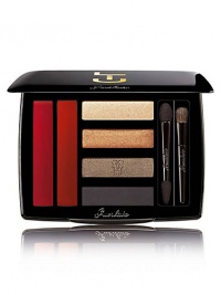 Collector's palette draws inspiration from the art of calligraphy and Asian beauty rituals. With 2 dramatic shades for the lips combined with 3 iridescent eyeshadows, the ingeniously designed palette provides all make-up essentials in one place. A matte black powder liner is also included and can be used wet or dry to create an unforgettable gaze. Made in France. Collector's palette draws inspiration from the art of calligraphy and Asian beauty rituals. With 2 dramatic shades for the lips combined with 3 iridescent eyeshadows, the ingeniously designed palette provides all make-up essentials in one place. A matte black powder liner is also included and can be used wet or dry to create an unforgettable gaze. Made in France.