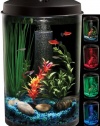 KollerCraft AQUARIUS AquaView 360 Aquarium Kit with LED Light - 3-Gallon