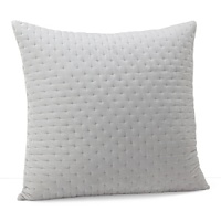 A plush, tufted silver velvet euro sham adds a dose of pure luxury to the Ornamental Scroll collection. A plush, tufted silver velvet euro sham adds a dose of pure luxury to the Ornamental Scroll collection.