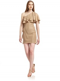 THE LOOKOne shoulder designRuffled detail Side zip closureTHE FITAbout 34 from shoulder to hemTHE MATERIAL64% bemberg cupro/36% tencelCARE & ORIGINHand washImportedModel shown is 5'10 (177cm) wearing US size 4. THE LOOKOne shoulder designRuffled detail Side zip closureTHE FITAbout 34 from shoulder to hemTHE MATERIAL64% bemberg cupro/36% tencelCARE & ORIGINHand washImportedModel shown is 5'10 (177cm) wearing US size 4.