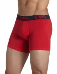 Emporio Armani Men's Embossed Logo Waistband Boxer, Red, Small Emporio Armani Men's Embossed Logo Waistband Boxer, Red, Small