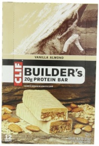 Clif Bar Builder's Bar, Vanilla Almond, 2.4-Ounce Bars, 12 Count Clif Bar Builder's Bar, Vanilla Almond, 2.4-Ounce Bars, 12 Count