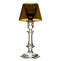 Our Fire is a dramatic candleholder in three parts: Versailles candleholder; a reproduction of the Harcourt glass which serves as a receptacle for the candle; and metallized crystal lampshade. Our Fire is a dramatic candleholder in three parts: Versailles candleholder; a reproduction of the Harcourt glass which serves as a receptacle for the candle; and metallized crystal lampshade.