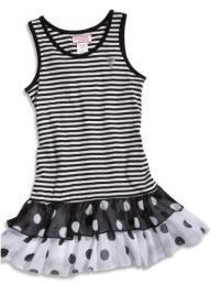 GUESS Kids Girls Girls Striped & Polka-Dotted Dress, STRIPE (5/6)