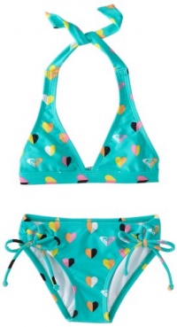 Roxy Kids Girls 7-16 Shore Halter Two Piece Swimsuit Set, Moroccan Mint, 12 Roxy Kids Girls 7-16 Shore Halter Two Piece Swimsuit Set, Moroccan Mint, 12