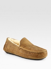 Sheepskin-lined leather with a sheepskin sockliner that naturally wicks away moisture to keep feet dry and warm.Leather upperLeather liningPadded insoleRubber soleImportedThis style runs true to size. We recommend ordering your usual size for a standard fit. Sheepskin-lined leather with a sheepskin sockliner that naturally wicks away moisture to keep feet dry and warm.Leather upperLeather liningPadded insoleRubber soleImportedThis style runs true to size. We recommend ordering your usual size for a standard fit.