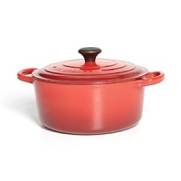 For nearly a century, Le Creuset has handcrafted enameled cast iron cookware of superlative quality, durability and versatility. A cooking staple, the round French oven offers exceptional heat distribution and retention for unsurpassed broiling, braising, slow cooking and sautéing and its size easily accommodates large roasts and poultry.