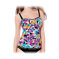 Profile by Gottex Pixel Tankini D-Cup Bathing Suit Top Profile by Gottex Pixel Tankini D-Cup Bathing Suit Top