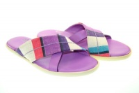 Hogan Ibiza Crossed Band 2KV IRIS Purple Leather/Suede Sandals Sz 37 KVL200 Hogan Ibiza Crossed Band 2KV IRIS Purple Leather/Suede Sandals Sz 37 KVL200