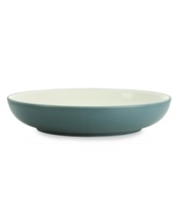 Make everyday meals a little more fun with Colorwave dinnerware from Noritake. Mix and match this pasta serving bowl in turquoise and white with coupe, square and rim pieces for a tabletop that's endlessly stylish. Make everyday meals a little more fun with Colorwave dinnerware from Noritake. Mix and match this pasta serving bowl in turquoise and white with coupe, square and rim pieces for a tabletop that's endlessly stylish.