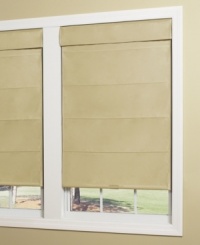 A silky smooth alternative to standard Roman shades, this faux silk thermal Roman shade features a streamlined design with an ultra-soft hand, making it perfect for adding elegance and texture to any room. A silky smooth alternative to standard Roman shades, this faux silk thermal Roman shade features a streamlined design with an ultra-soft hand, making it perfect for adding elegance and texture to any room.