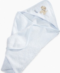 Under wraps. Help him stay dry and cozy with this terrycloth hooded towel from First Impressions. Under wraps. Help him stay dry and cozy with this terrycloth hooded towel from First Impressions.