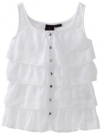 Baby Phat - Kids Girls 7-16 Knit Tank Tee, White, Large Baby Phat - Kids Girls 7-16 Knit Tank Tee, White, Large