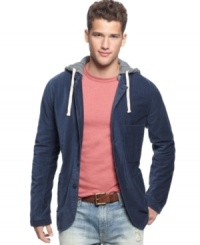 Combining blazer styling with a hoodie, this jacket from Alternative Apparel upgrades your casual look. Combining blazer styling with a hoodie, this jacket from Alternative Apparel upgrades your casual look.
