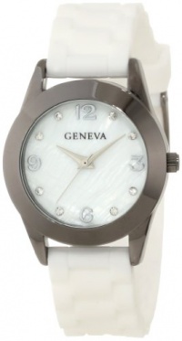 Geneva Moderate Women's AMZ10 Mother-Of-Pearl Stone Detail Dial Analog Watch Geneva Moderate Women's AMZ10 Mother-Of-Pearl Stone Detail Dial Analog Watch