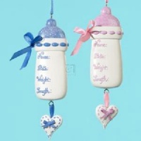 Baby's First Christmas Girl Bottle Ornament Baby's First Christmas Girl Bottle Ornament