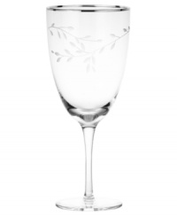 Birch branches grow around this crystal iced beverage glass, turning formal tables into serene landscapes. A contemporary design refined with polished platinum, it complements the Noritake crystal stemware collection with breezy, all-natural beauty. Birch branches grow around this crystal iced beverage glass, turning formal tables into serene landscapes. A contemporary design refined with polished platinum, it complements the Noritake crystal stemware collection with breezy, all-natural beauty.