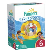 Pampers Splashers Disposable Swim Pants Size 6, 21 Count Pampers Splashers Disposable Swim Pants Size 6, 21 Count