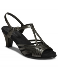 Embrace your fierce inner feline. Aerosoles' Wild Cat sandals feature a strappy upper with a cute t-strap and an adjustable buckle closure at the ankle. Embrace your fierce inner feline. Aerosoles' Wild Cat sandals feature a strappy upper with a cute t-strap and an adjustable buckle closure at the ankle.