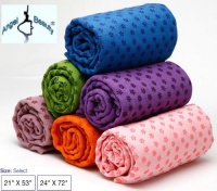 AngelBeauty© Microfiber Non Skid Yoga Towel with Carry Bag (21X53, Green) AngelBeauty© Microfiber Non Skid Yoga Towel with Carry Bag (21X53, Green)