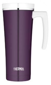 Thermos 16-Ounce Stainless Steel Travel Mug, Plum Thermos 16-Ounce Stainless Steel Travel Mug, Plum