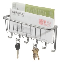 InterDesign York Lyra Wall Mount Mail and Key Rack, Chrome InterDesign York Lyra Wall Mount Mail and Key Rack, Chrome