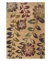Free-flowing florals in a layered arrangement of fading colors creates this timeless Tribecca design from Sphinx. This contemporary home accent is constructed of soft, low pile fibers for an exquisite finish to any room decor. (Clearance) Free-flowing florals in a layered arrangement of fading colors creates this timeless Tribecca design from Sphinx. This contemporary home accent is constructed of soft, low pile fibers for an exquisite finish to any room decor. (Clearance)