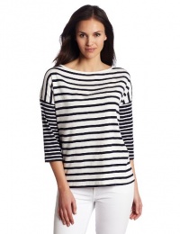 French Connection Women's Sardenia Stripe Top, White/Black, Small French Connection Women's Sardenia Stripe Top, White/Black, Small