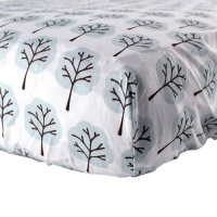 Luvable Friends Woven Crib Sheet, Blue Tree Luvable Friends Woven Crib Sheet, Blue Tree