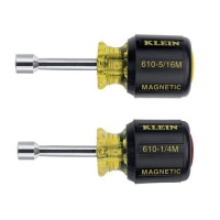 Klein Tools 610M 1/4 and 5/16 Magnetic Tip Nut Driver Set, 1-1/2 Hollow Shanks Klein Tools 610M 1/4 and 5/16 Magnetic Tip Nut Driver Set, 1-1/2 Hollow Shanks