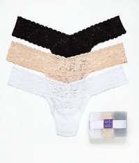 Hanky Panky Signature Lace Low Rise Thong - 3 Pack (49113PK) Hanky Panky Signature Lace Low Rise Thong - 3 Pack (49113PK)