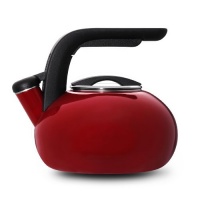 KitchenAid Teakettle 1-1/2-Quart Porcelain Enamel on Steel Curling Kettle , Red KitchenAid Teakettle 1-1/2-Quart Porcelain Enamel on Steel Curling Kettle , Red