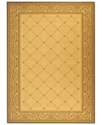 Make your patio more fashionable with this sophisticated rug from Safavieh. Designed for both indoor and outdoor environments, this welcoming piece adds warmth to any space. (Clearance) Make your patio more fashionable with this sophisticated rug from Safavieh. Designed for both indoor and outdoor environments, this welcoming piece adds warmth to any space. (Clearance)