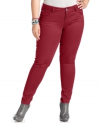 Colored denim is so hot for the season, so score Celebrity Pink Jeans' plus size skinny jeans! Colored denim is so hot for the season, so score Celebrity Pink Jeans' plus size skinny jeans!