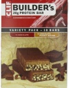 Clif Bar Builder's Bar, Variety Pack, 9 Chocolate and 9 Chocolate Peanut Butter, 2.4-Ounce Bars, 18 Count