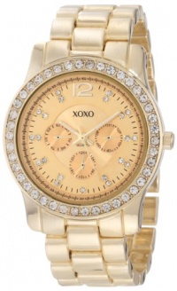 XOXO Women's XO5503 Gold-Tone Rhinestones Bezel Bracelet Watch XOXO Women's XO5503 Gold-Tone Rhinestones Bezel Bracelet Watch